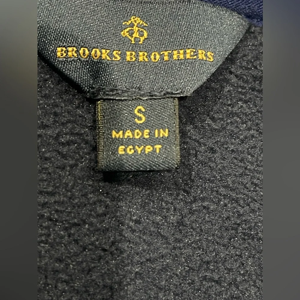 Brooks Brothers Men Sleeveless Full Zip Fleece Vest Blue Size Small